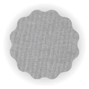 Ver imagem 3 de Cadeira de Jantar Droop Giratória Revestida em Tecido Linho Cinza Claro C/ Detalhe Verde Água Linn D