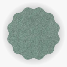 Cadeira de Jantar Droop Giratória Revestida em Tecido Linho Cinza Claro C/ Detalhe Verde Água Linn D - 4