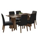 Ver imagem 2 de Conjunto Sala de Jantar Tampo de Vidro 6 Cadeiras Rustic/oxford Madrid Madesa