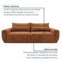Ver imagem 6 de Sofá Retrátil 3 Lugares 230cm com Almofadas e Base em Madeira Maciça Hope