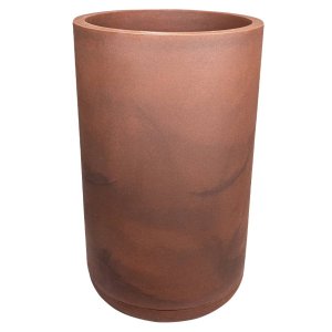 Vaso Match 45 com Prato (88l) Cor Aço Corten Japi