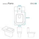 Ver imagem 4 de Assento Sanitário MDF Soft Close Piano Marrom Fosco para Vaso Deca com Ferragem Dourada