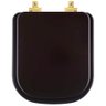 Assento Sanitário MDF Soft Close Piano Marrom Fosco para Vaso Deca com Ferragem Dourada - 1