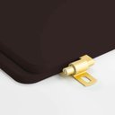 Ver imagem 5 de Assento Sanitário MDF Soft Close Piano Marrom Fosco para Vaso Deca com Ferragem Dourada