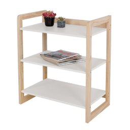 Prateleira Multiuso Mdf 3 Prateleiras Sofisticada:off White - 2