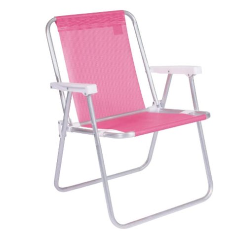 Cadeira Alta Aluminio Sannet Rosa - Mor