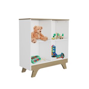 Nicho Organizador Estante Retrô com 4 Compartimentos 2869 para Livros ou Brinquedos