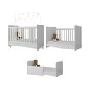 Ver imagem 4 de Quarto de Bebê com Poltrona Amamentação Puff e Berço Americano 3x1 com Colchão Pimpolho Multimóveis 