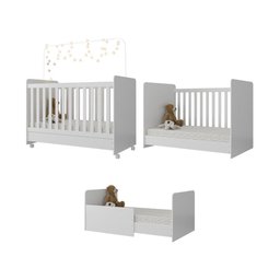 Quarto de Bebê com Poltrona Amamentação Puff e Berço Americano 3x1 com Colchão Pimpolho Multimóveis  - 4