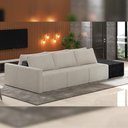 Ver imagem 6 de Sofá Ilha Modular para Sala 342cm com Puff Dublin K01 Bouclê Creme e Sintético Preto - Lyam Decor