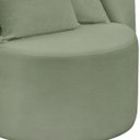 Ver imagem 3 de Poltrona Orgânica Base Giratória Maya Boucle Verde Redonda Decorativa - Arkell