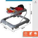 Ver imagem 2 de Andador para Bebê Infantil 3 Alturas Trava de Segurança Primeiro Passos com Som Luzes até 10kg 6 Mes