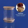Kit 2 Pote Vidro Hermético 500ml Bambu Mantimento Tempero - 7
