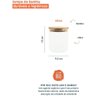 Kit 2 Pote Vidro Hermético 500ml Bambu Mantimento Tempero - 6