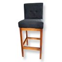 Ver imagem 1 de Banqueta Alta com Encosto Anatomico Tokio Suede Preto - G2home