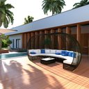 Ver imagem 5 de Cabana Luxo em Corda Náutica- Tecido Dona Cru