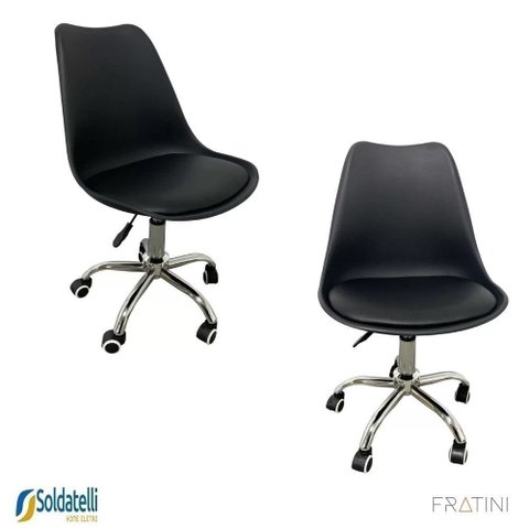Kit 2 Cadeiras Office Giratória Chicago Pu Várias Cores - Fratini