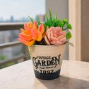 Ver imagem 1 de Arranjo Suculenta Vaso Decoração Planta Flor Artificial 20cm Garden
