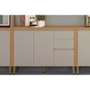 Ver imagem 5 de Módulo Cozinha Linea Allure Allure c/Tampo c/2 Pta e 3 Gav 120cm Jequitiba/Gris Linea Brasil
