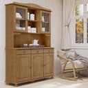 Ver imagem 2 de Cristaleira Madeira Maciça 5 Portas 129 Cm 8925 Freijo Milani Store