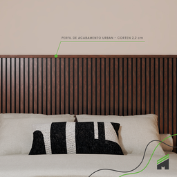 Perfil de Acabamento 2,5m Linear Painel Ripado Laminado de Eva Cor Corten Linha Urban - 2
