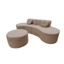 Ver imagem 4 de Sofá Modular Orgânico Monterrey 260cm + Puff Suede Bege
