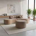Ver imagem 1 de Sofá Modular Orgânico Monterrey 260cm + Puff Suede Bege
