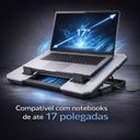 Ver imagem 3 de Cooler para Notebook até 17” com 6 Ventoinhas Rgb Base Refrigerada em Metal Ajustável Usb