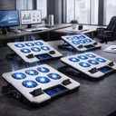 Ver mais imagens de Cooler para Notebook até 17” com 6 Ventoinhas Rgb Base Refrigerada em Metal Ajustável Usb