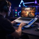 Ver imagem 4 de Cooler para Notebook até 17” com 6 Ventoinhas Rgb Base Refrigerada em Metal Ajustável Usb