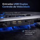 Ver imagem 5 de Cooler para Notebook até 17” com 6 Ventoinhas Rgb Base Refrigerada em Metal Ajustável Usb