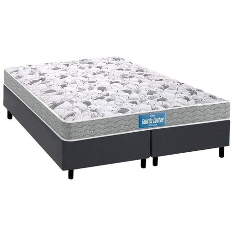 Cama Box Queen: Colchão Espuma D45 Probel /ep Próextreme Double Face + Base Gray(158x198)