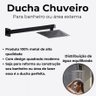 Chuveiro Inox Inoxidável + Braço , Ducha Aquecedor a Gás ou Solar 20x20 Fc-71 - 4