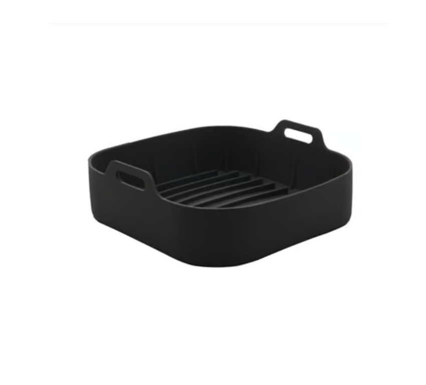 Cesto para Air Fryer Lavavel Quadrada Silicone Preta 21cm. Unyhome - 2