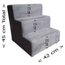 Ver imagem 3 de Escada Pet para Cães e Gatos Teddy 3 Degraus Marrom