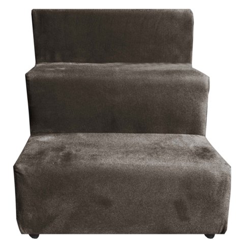 Escada Pet para Cães e Gatos Teddy 3 Degraus Marrom