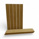 Ver imagem 1 de Kit 30 Tiras Shiplap MDF 3mm Decoração Parede