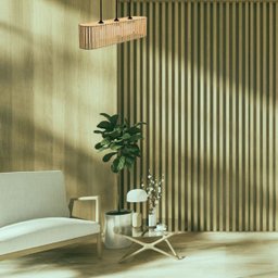 Luminária Pendente Via Láctea Modelo Ripado -:mdf Cru - 3