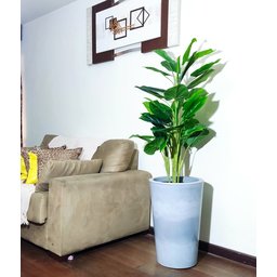 Folhas de Copo de Leite Decoração Realista Vaso Decorativo - 1