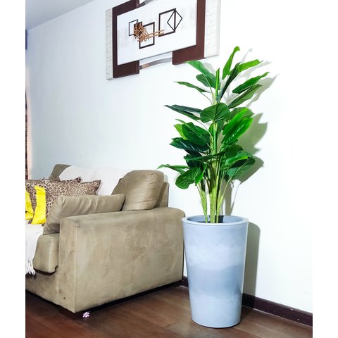 Folhas de Copo de Leite Decoração Realista Vaso Decorativo