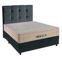 Ver imagem 1 de Cama Box e Colchão Casal Molas Ensacadas Airflex + Cabeceira Cinza