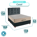 Ver imagem 3 de Cama Box e Colchão Casal Molas Ensacadas Airflex + Cabeceira Cinza