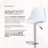 Kit 2 Banquetas Light:branco Conjunto de Banquetas Giratórias Light Altura Ajustáve - 5