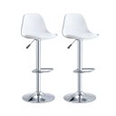 Ver imagem 1 de Kit 2 Banquetas Light:branco Conjunto de Banquetas Giratórias Light Altura Ajustáve