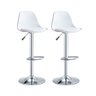 Kit 2 Banquetas Light:branco Conjunto de Banquetas Giratórias Light Altura Ajustáve - 1