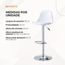 Kit 2 Banquetas Light:branco Conjunto de Banquetas Giratórias Light Altura Ajustáve - 6