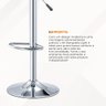 Kit 2 Banquetas Light:branco Conjunto de Banquetas Giratórias Light Altura Ajustáve - 7