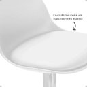 Ver imagem 3 de Kit 2 Banquetas Light:branco Conjunto de Banquetas Giratórias Light Altura Ajustáve