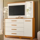 Ver imagem 7 de Guarda Roupa Casal Triton Plus 11 Portas com Espelho e Cômoda Ilhabela Cinamomo Off White - Móveis a