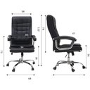 Ver imagem 2 de Cadeira Giratória em Couro Califórnia Fratini Móveis Preto